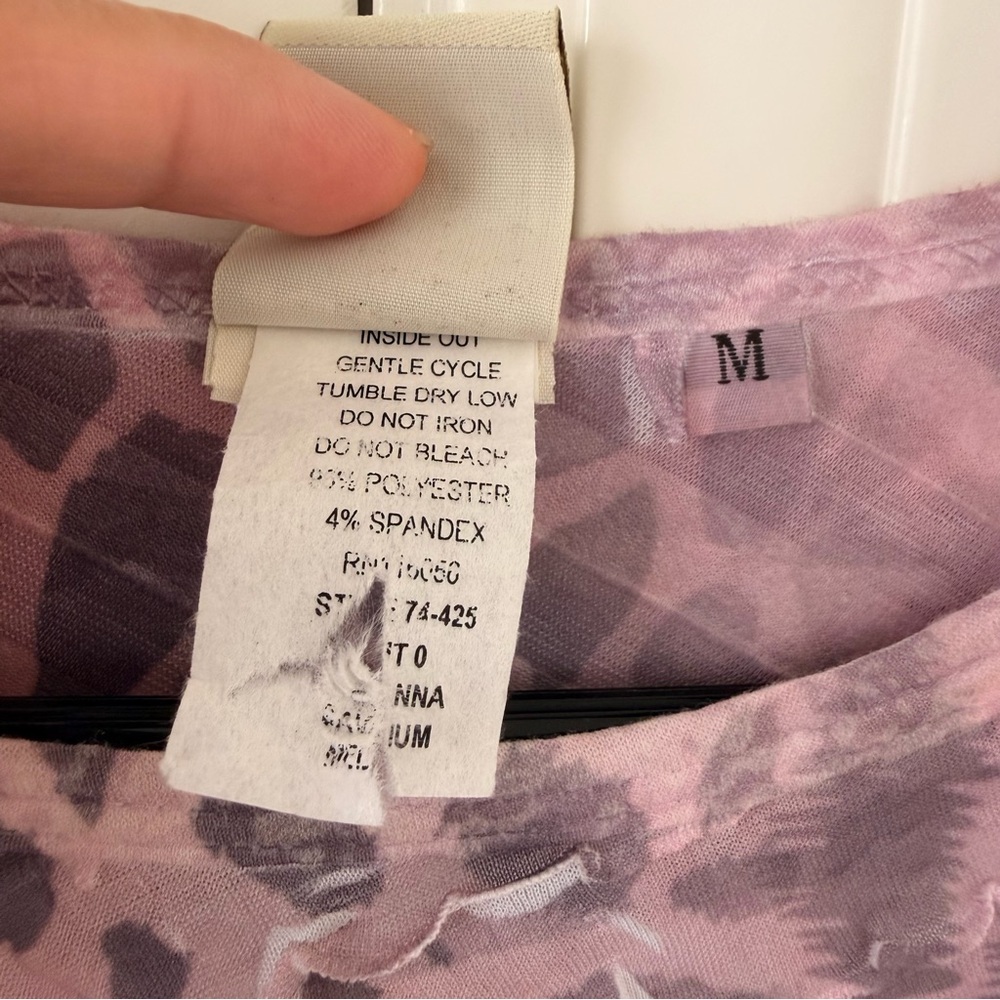 Jess & Jane USA Women's Floral Animal Print 3/4 Sleeves Y2K Casual Medium Spring - Picture 4 of 4
